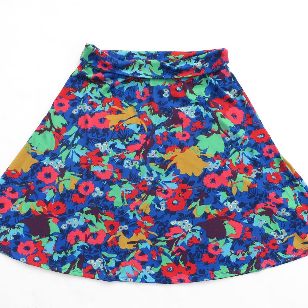 LuLaRoe Skirt Knit Women XLarge XL Floral Print
